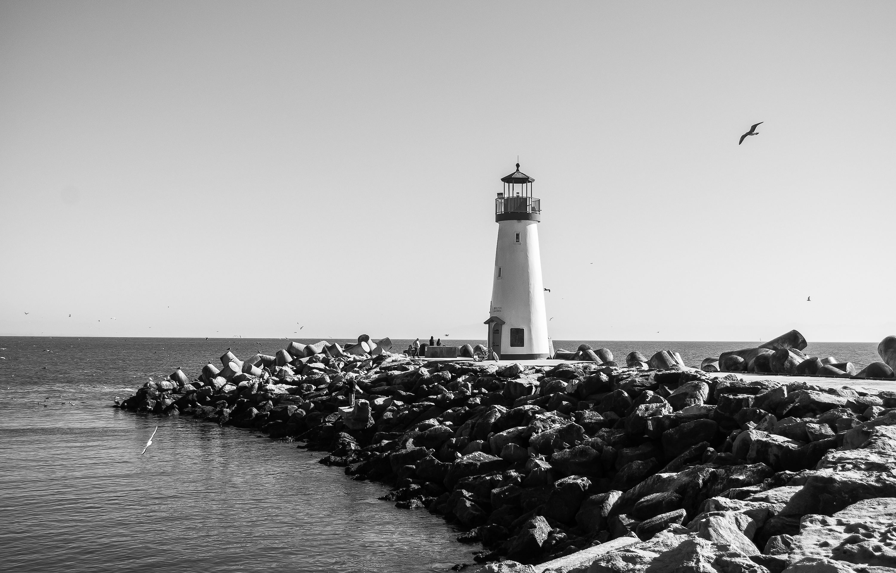Lighthouse black and white